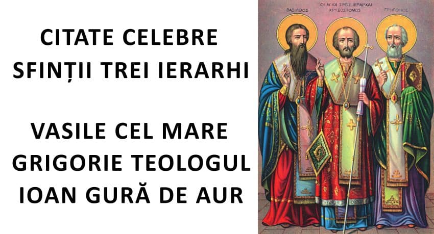 Sfintii Trei Ierarhi - Vasile cel Mare, Grigorie Teologul si Ioan Gura de Aur